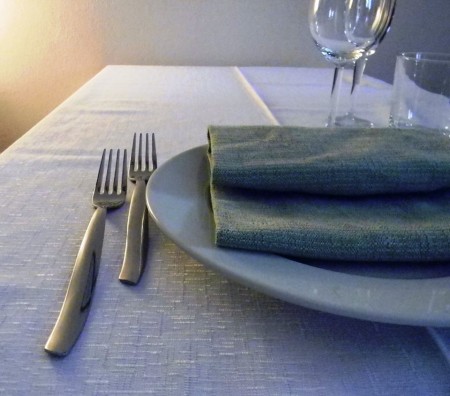 bianco lino e blu